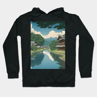 river of life kawase hasui style art japan Hoodie